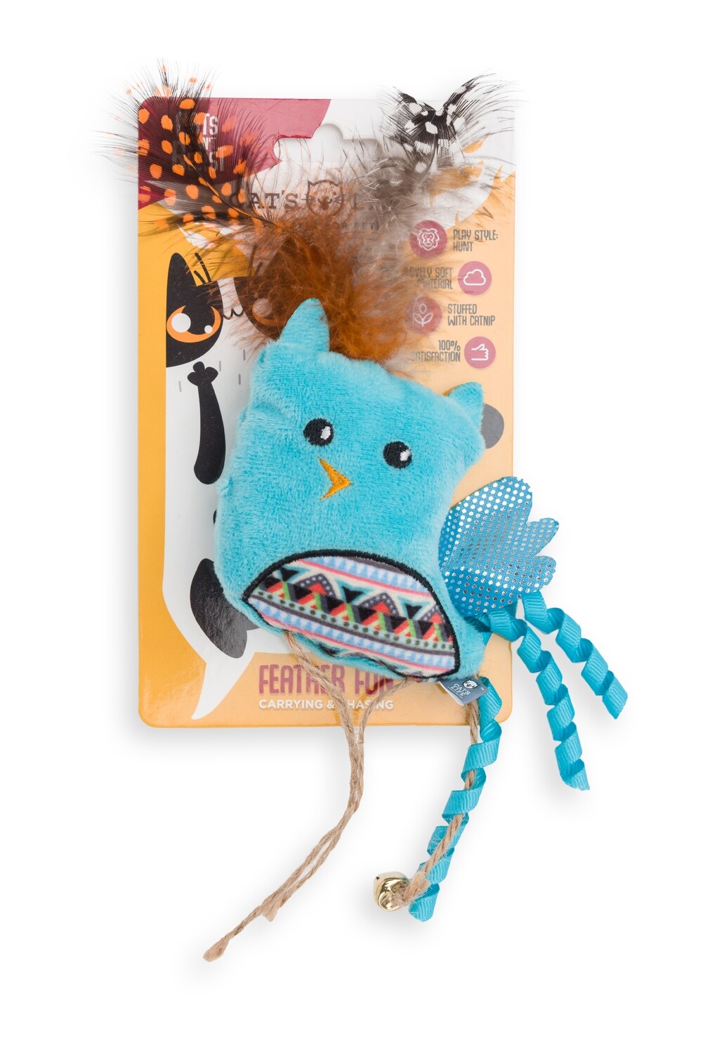 Indie Bird Cat Toy With Feather
