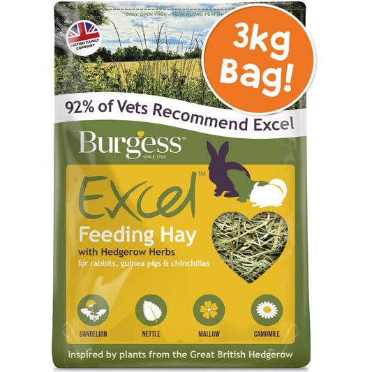Excel Feeding Hay with Hedgerow Herbs 3Kg