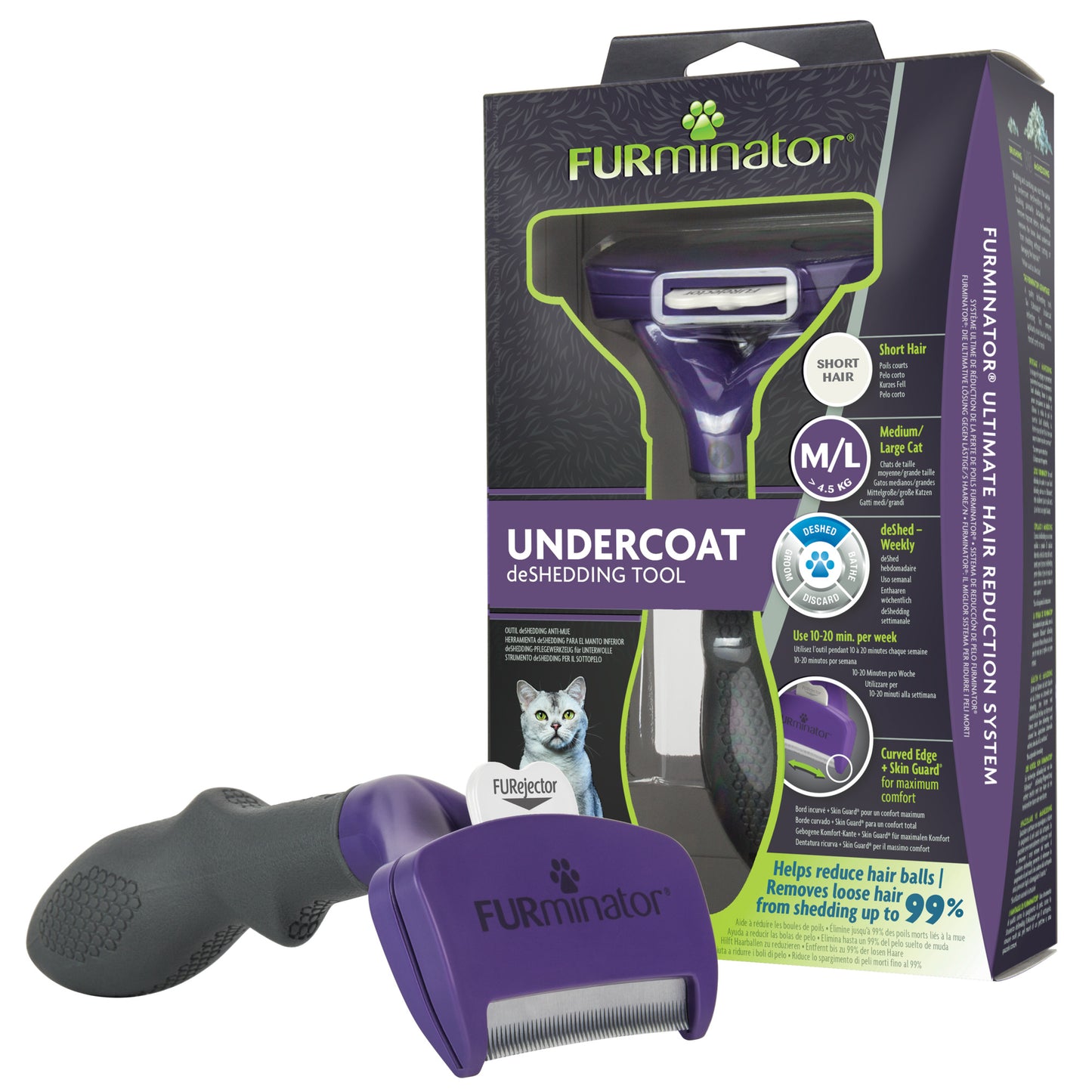 Short Hair Deshedding Tool For Cats