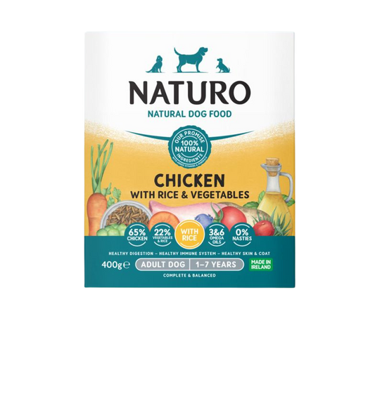 Naturo Adult Chicken with Rice and Vegetables 400g