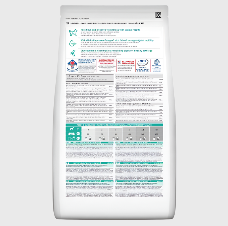 Hill's Perfect Weight and Active Mobility Small and Mini Chicken