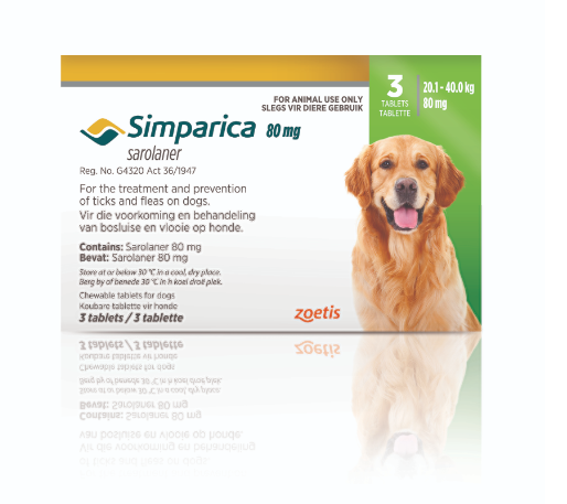 Simparica Chewable Tablets box of 3