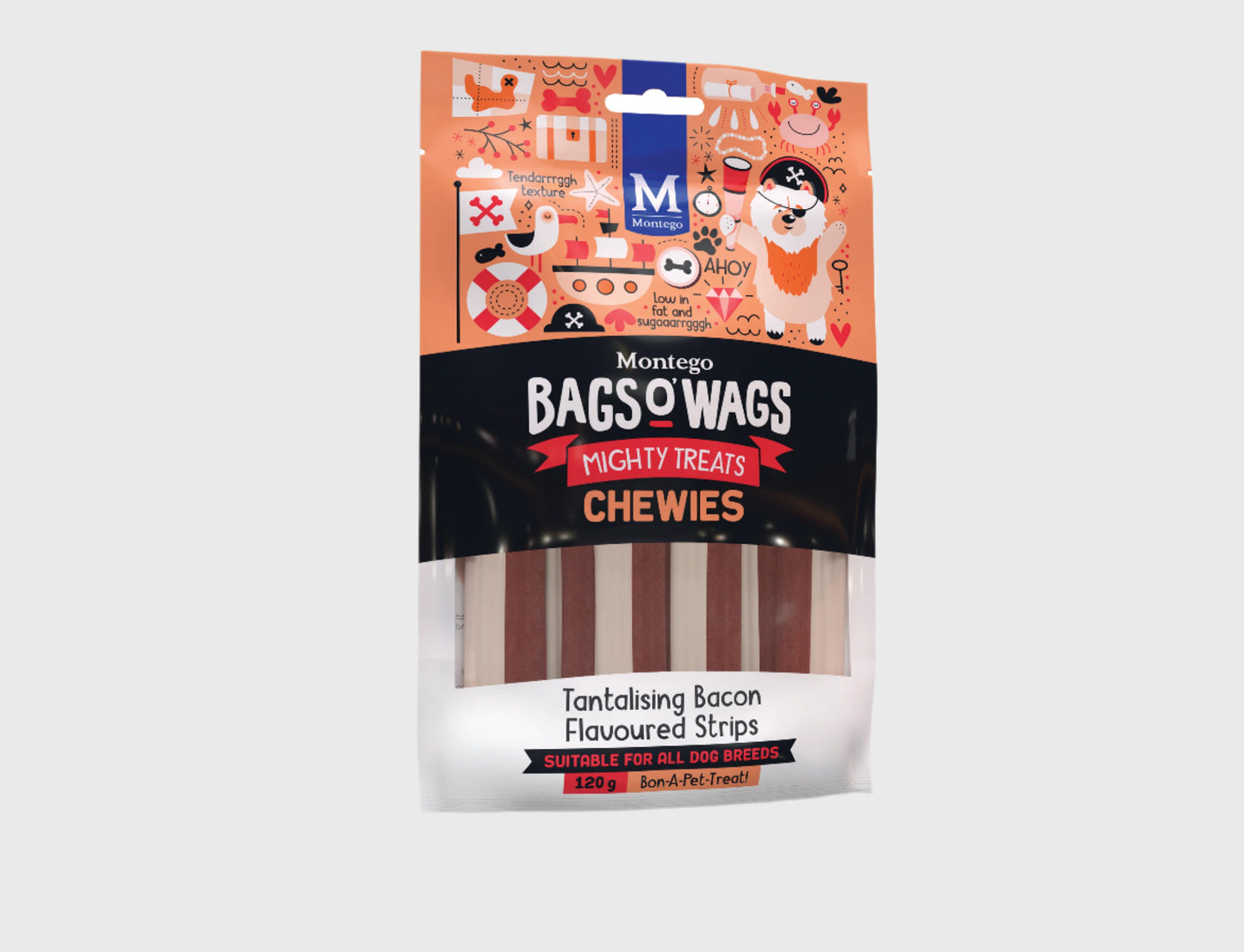Montego Bags O' Wags Chewies Bacon Strips