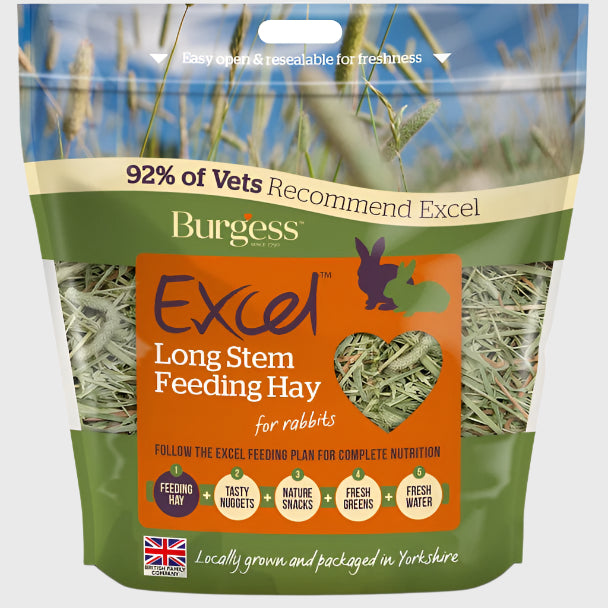 Excel Rabbit Long Stem Feeding Hay 1Kg