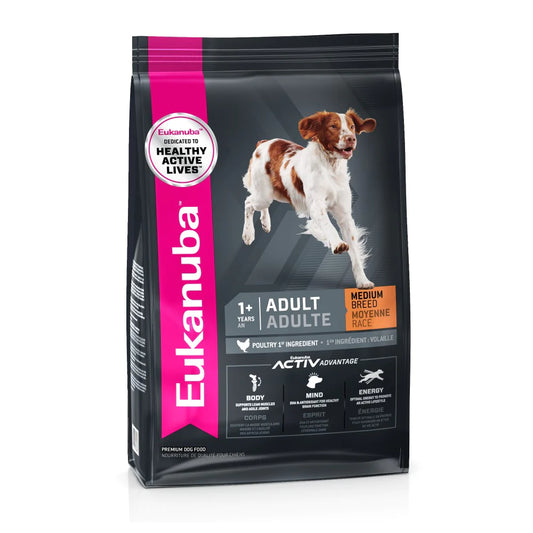 Eukanuba Medium Breed Adult Over 12 Months 11-25Kg with Chicken Dog Food