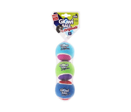 Medium Size Tennis Ball Gigwi Ball Originals (3Pcs With Different Colour In One Pack)