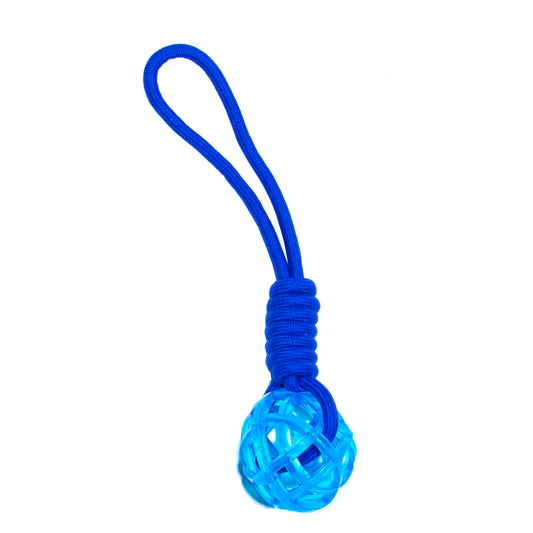 Animal Planet Rope Tug Ball Toy-Blue