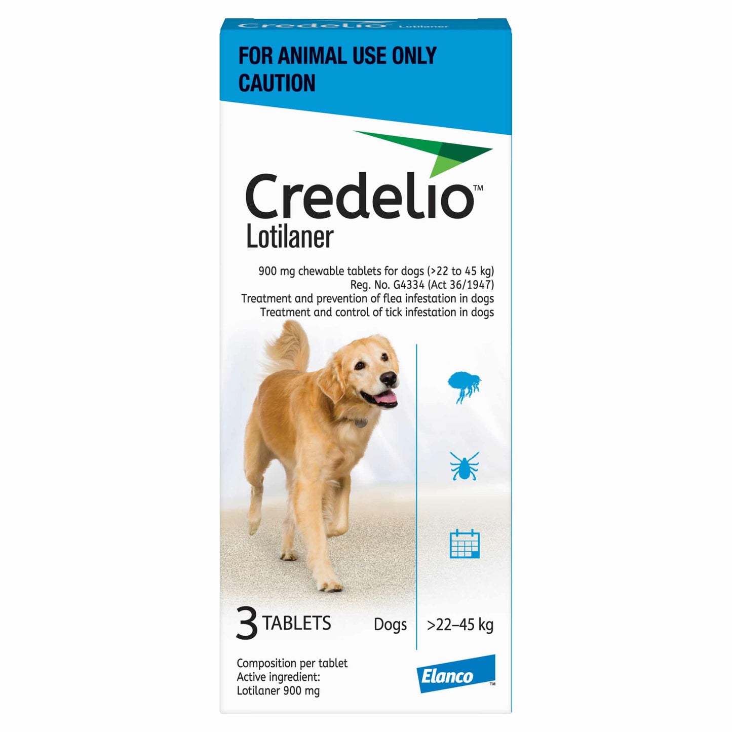 Credelio - 900mg (22.0Kg-45.0Kg) 3's