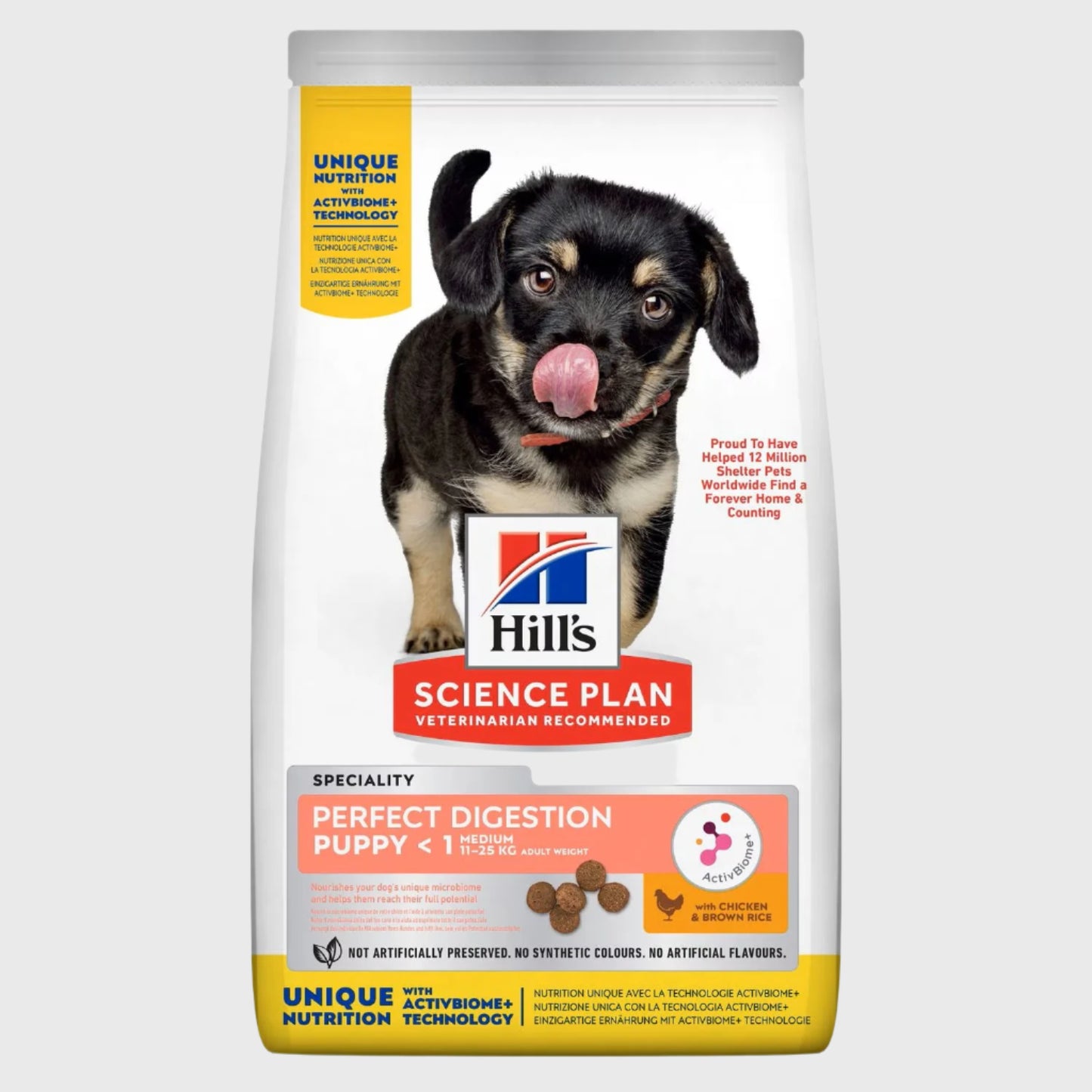 Hill's Science Plan Perfect Digestion Dry Dog Food Medium Puppy with Chicken & Brown Rice 2.5kg