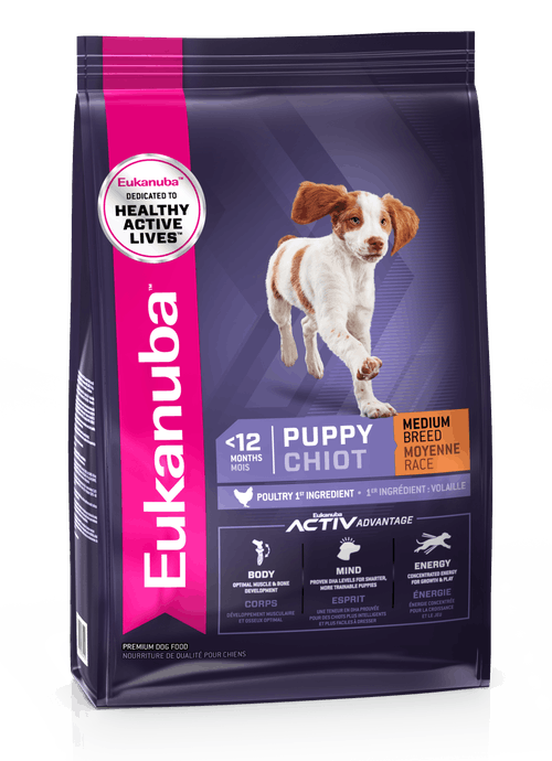 Eukanuba Medium Breed Puppy Up to 12 Months 11-25Kg with Chicken Dog Food