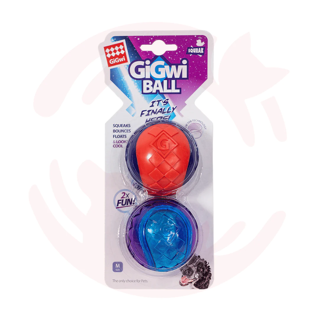 Gigwi Ball Squeaker Medium 2Pk