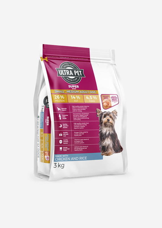 Ultra Dog Superwoof Small Medium Adult Beef and Rice Dog Food