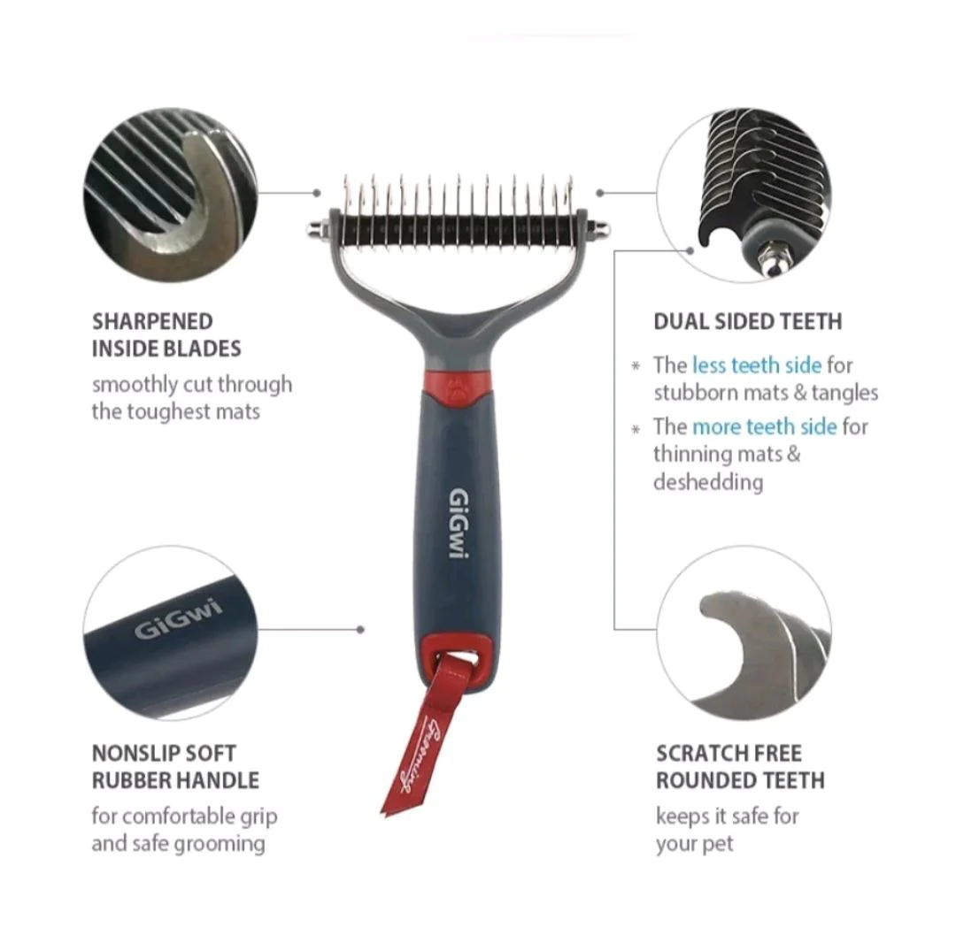 Duall Head Dematting Comb 17 Teeth For Dogs And Cats