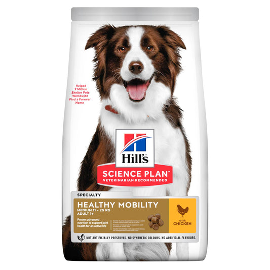 Hill's Science Plan Adult Healthy Mobility Medium Dry Dog Food Chicken - 12Kg