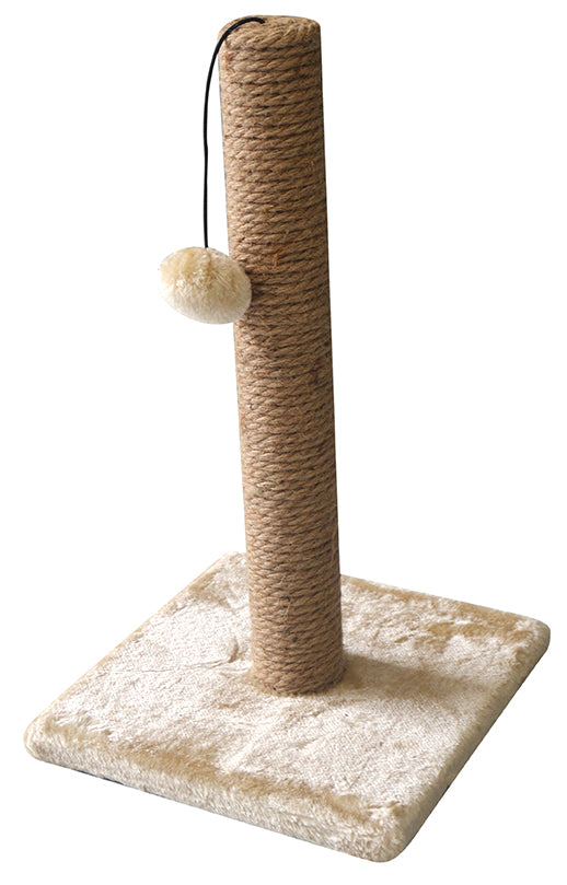 Scratcher Beige Jute Plush 24.5 X 24.5 X 42cm