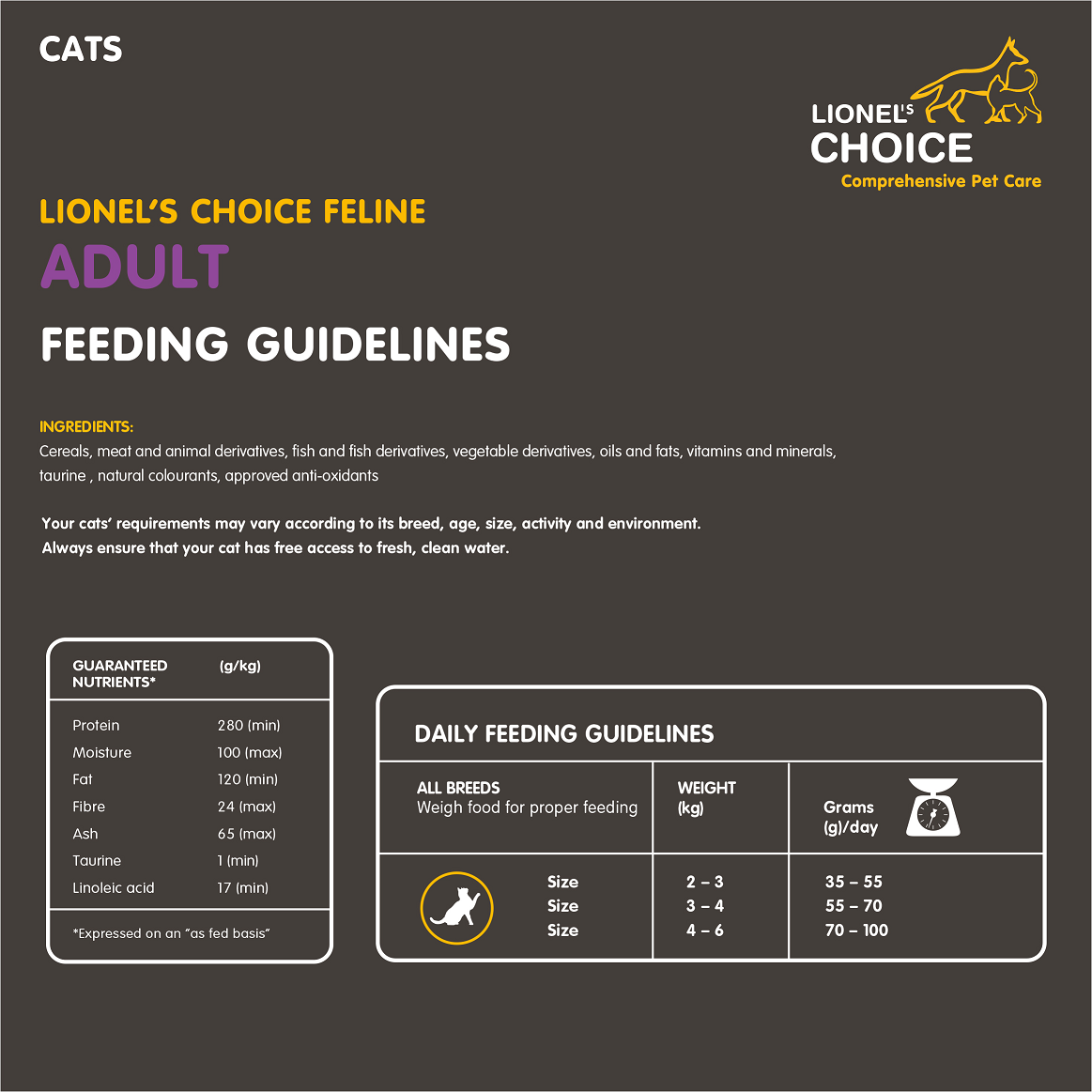 Lionel's Choice Adult Cat 3Kg