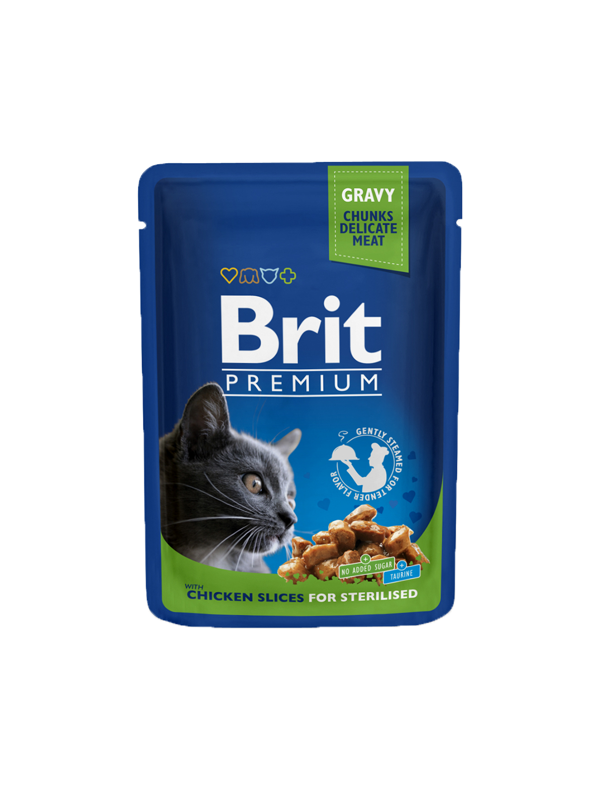 Brit Premium Cat Pouch Chicken Slices for Sterilised 100 g