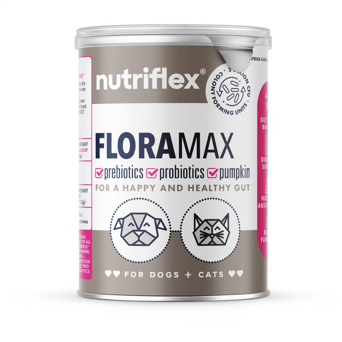 NutriFlex FloraMax Natural Prebiotic and Probiotic for Dogs and Cats