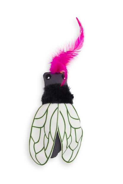 Beetle Cat Toy Black w/Feather 18cm