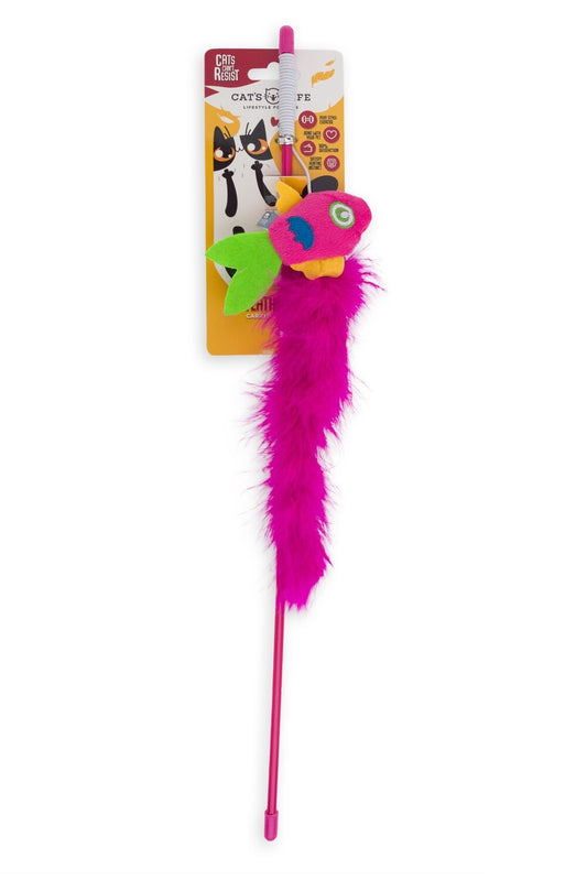 Cat Toy Dangler Fish and Fluffy (Hot Pink16)