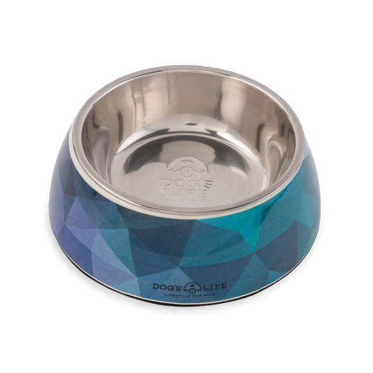 Melamine Stainless Steel Bowl Triangle Gradient - Blue