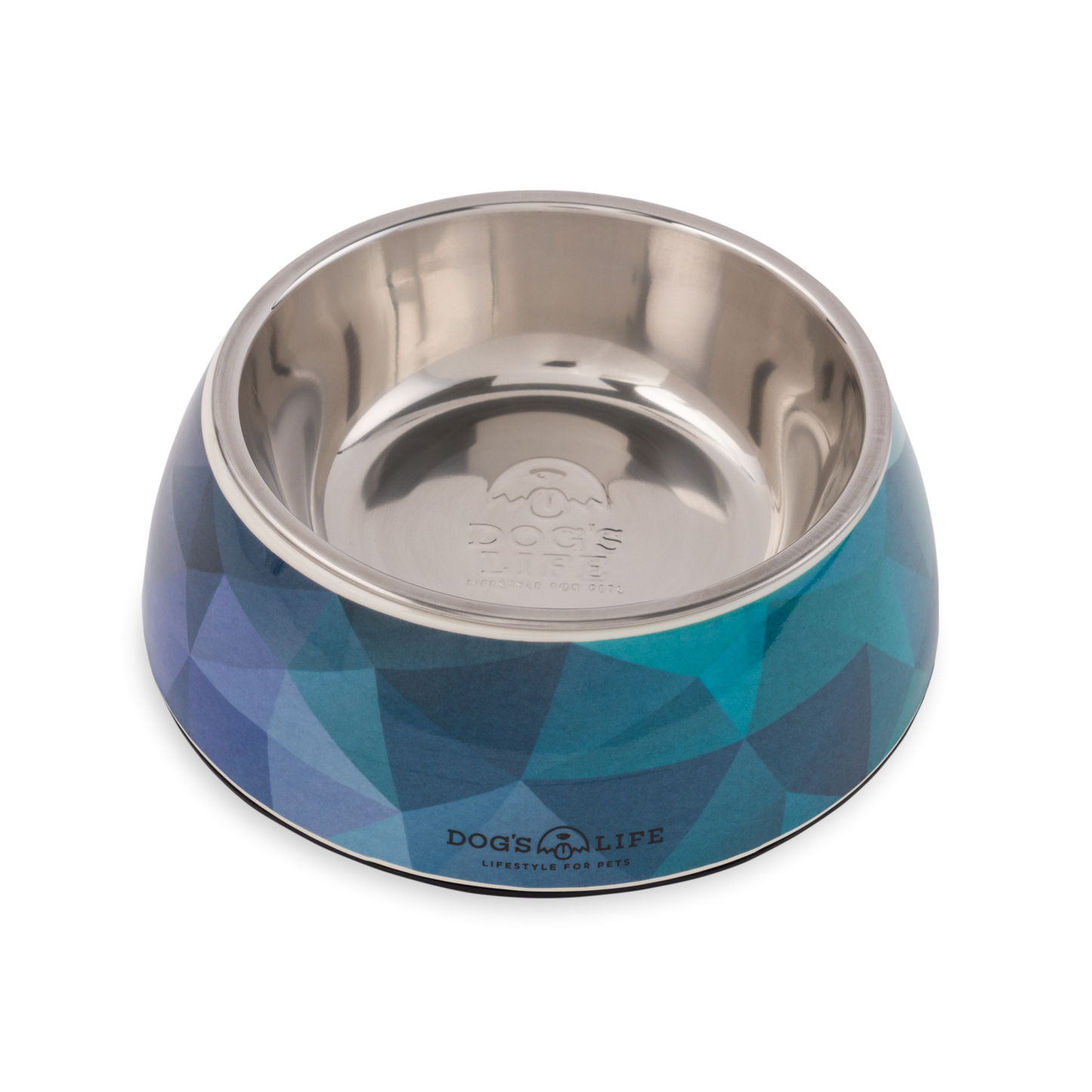 Melamine Stainless Steel Bowl Triangle Gradient - Blue