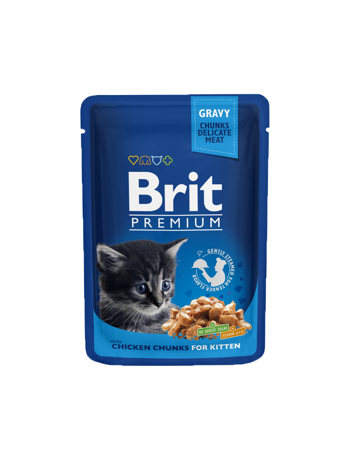 Brit Premium Cat Pouch Chicken Chunks for Kitten 100g