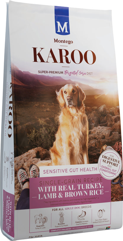 Montego Karoo Adult Dog - Targeted Care - Turkey and Lamb - Sensitive Gut Health