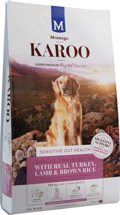 Montego Karoo Adult Dog - Targeted Care - Turkey and Lamb - Sensitive Gut Health