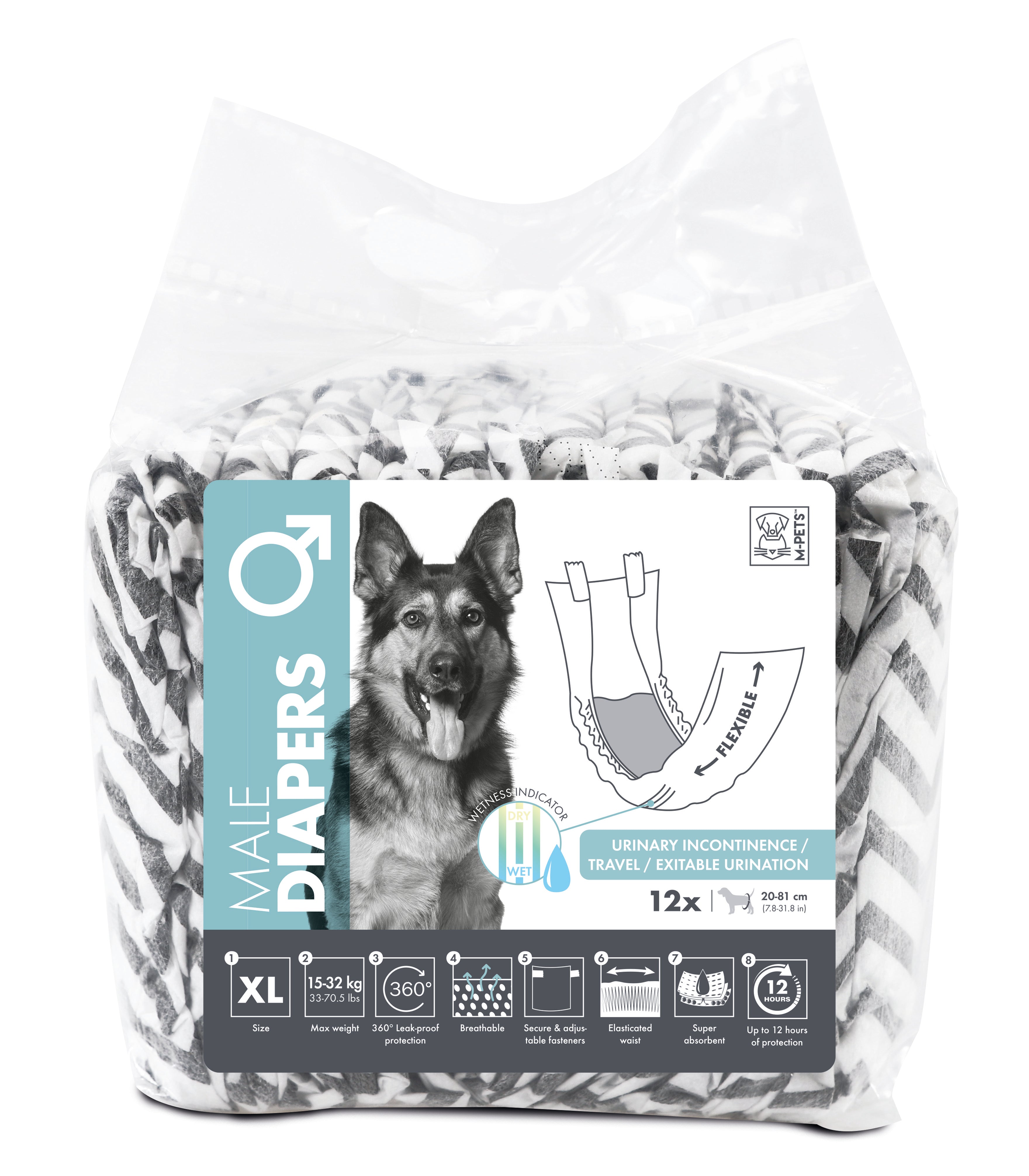 M-Pet Male Dog Diapers – The Queen Pet Shop