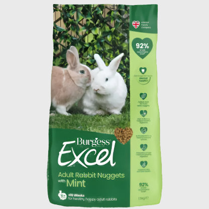 Burgess Excel Adult Rabbit Nuggets with Mint