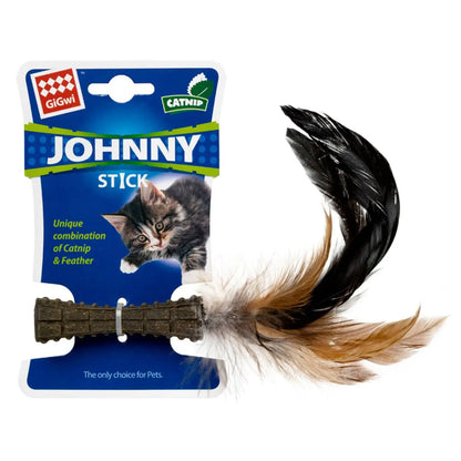 Catnip Johnny Stick w/Natural Feather