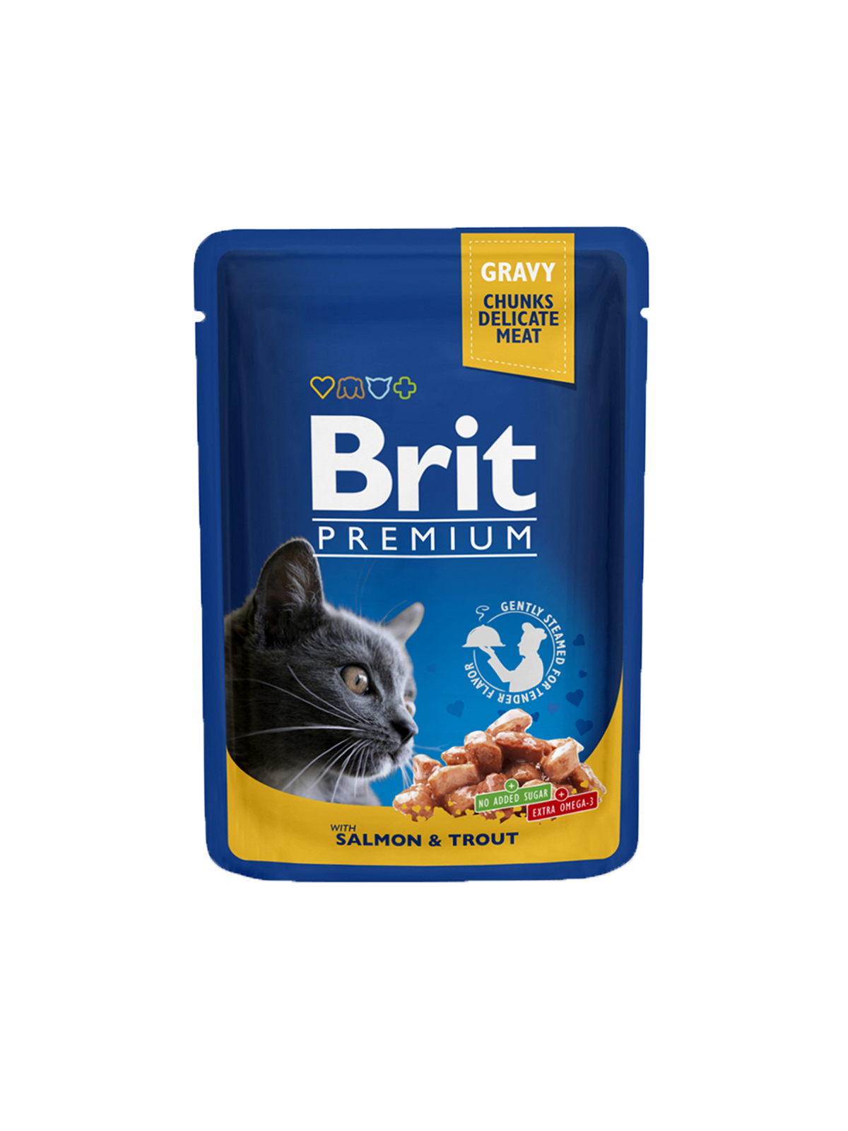 Brit Premium Cat Pouch with Salmon and Trout 100g