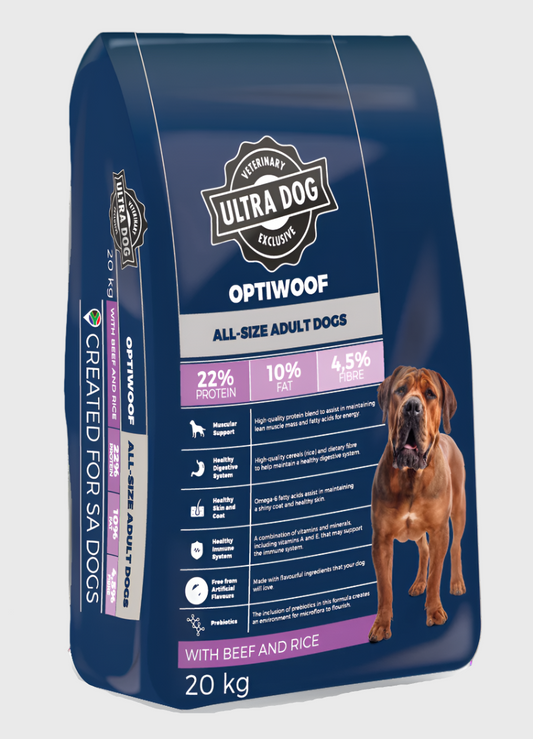 Ultra Dog Optiwoof Adult Beef and Rice Dog Food
