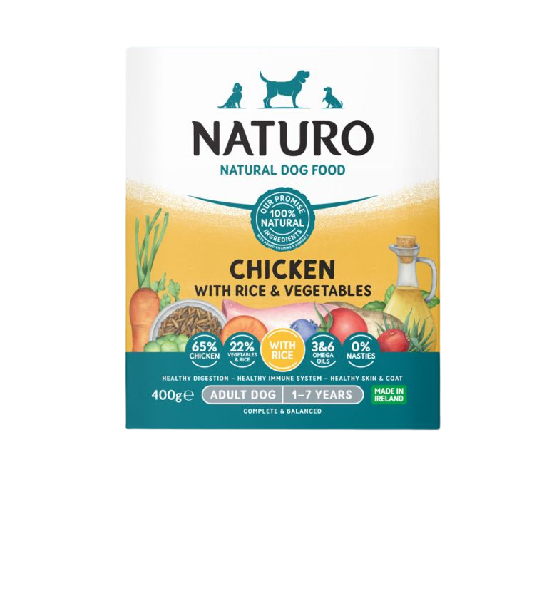 Naturo Adult Chicken with Rice and Vegetables 400g