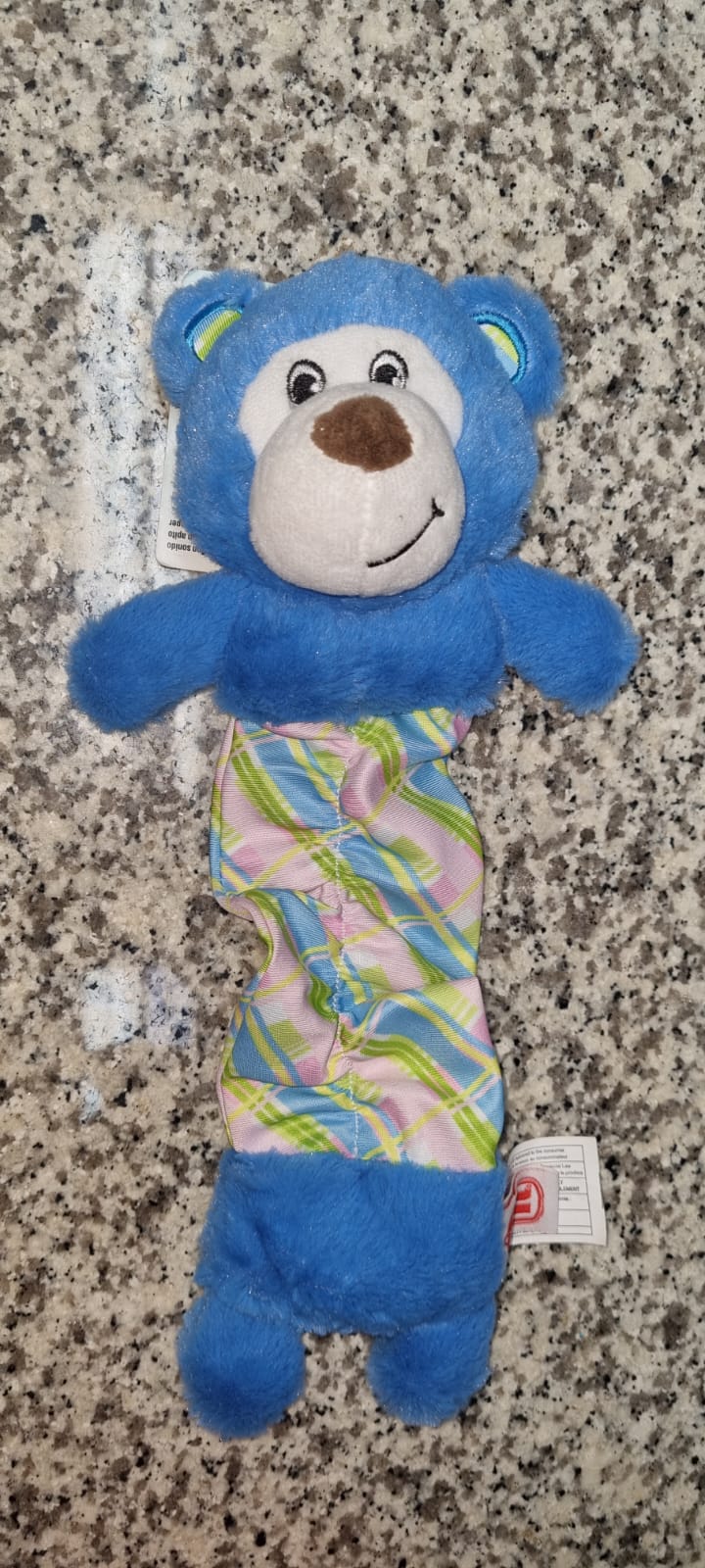 O - Plush & Crinkle Blue Bear - 30cm