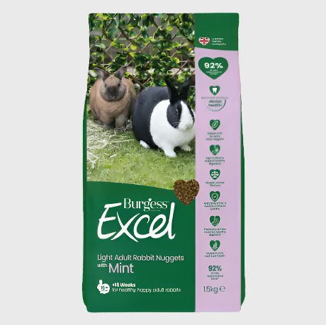 Excel Rabbit Light Nuggets with Mint 1.5Kg