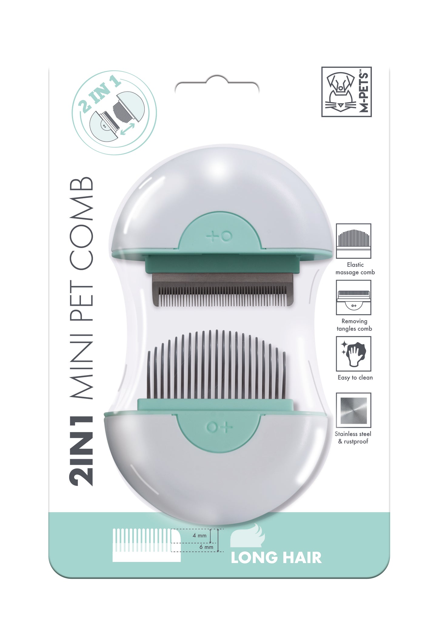 M-Pets 2 in 1 Mini Pet Comb