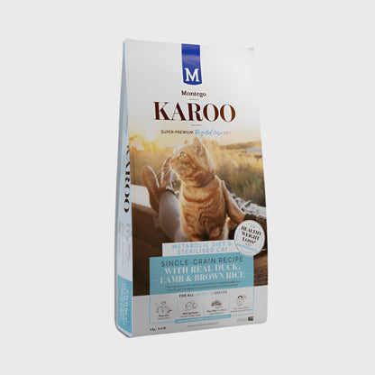 Montego Karoo Adult Cat - Targeted Care - Duck and Lamb - Metabolic and Sterilised