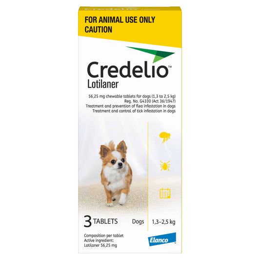 Credelio - 56.25mg (1.3Kg-2.5Kg) 3's