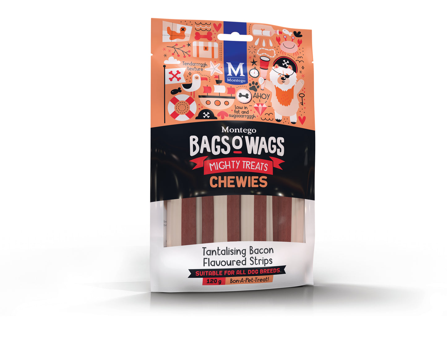 Montego Bags O' Wags Chewies Bacon Strips