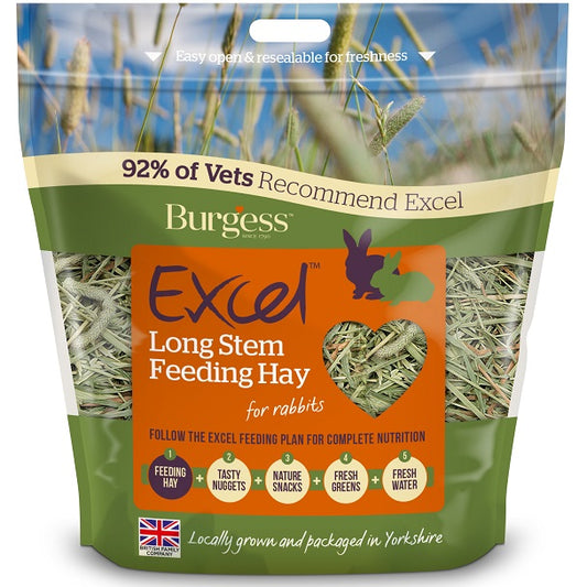 Excel Rabbit Long Stem Feeding Hay 1Kg