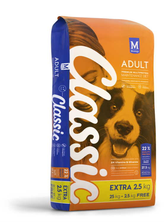 Montego Classic Adult 25Kg + 2.5Kg FREE = 27.5Kg (Value Added)