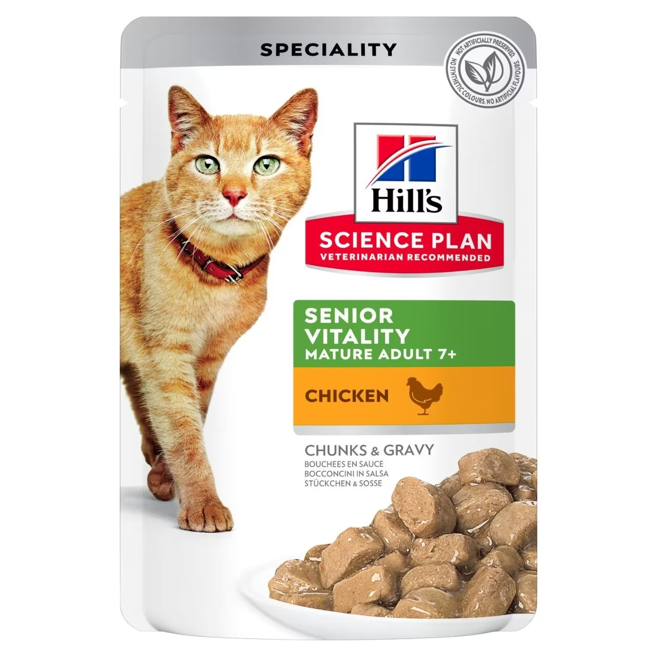 Hill's Science Plan Adult 7+ Senior Vitality  Wet Cat Food - Single Pouch 85g