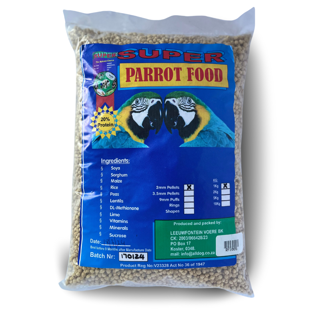 Super Parrot Food Pellets 2mm 1Kg