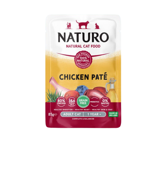 Naturo Adult Cat Chicken Paté Pouch 85g