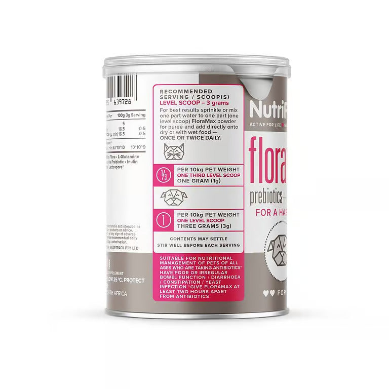 NutriFlex FloraMax Natural Prebiotic and Probiotic for Dogs and Cats