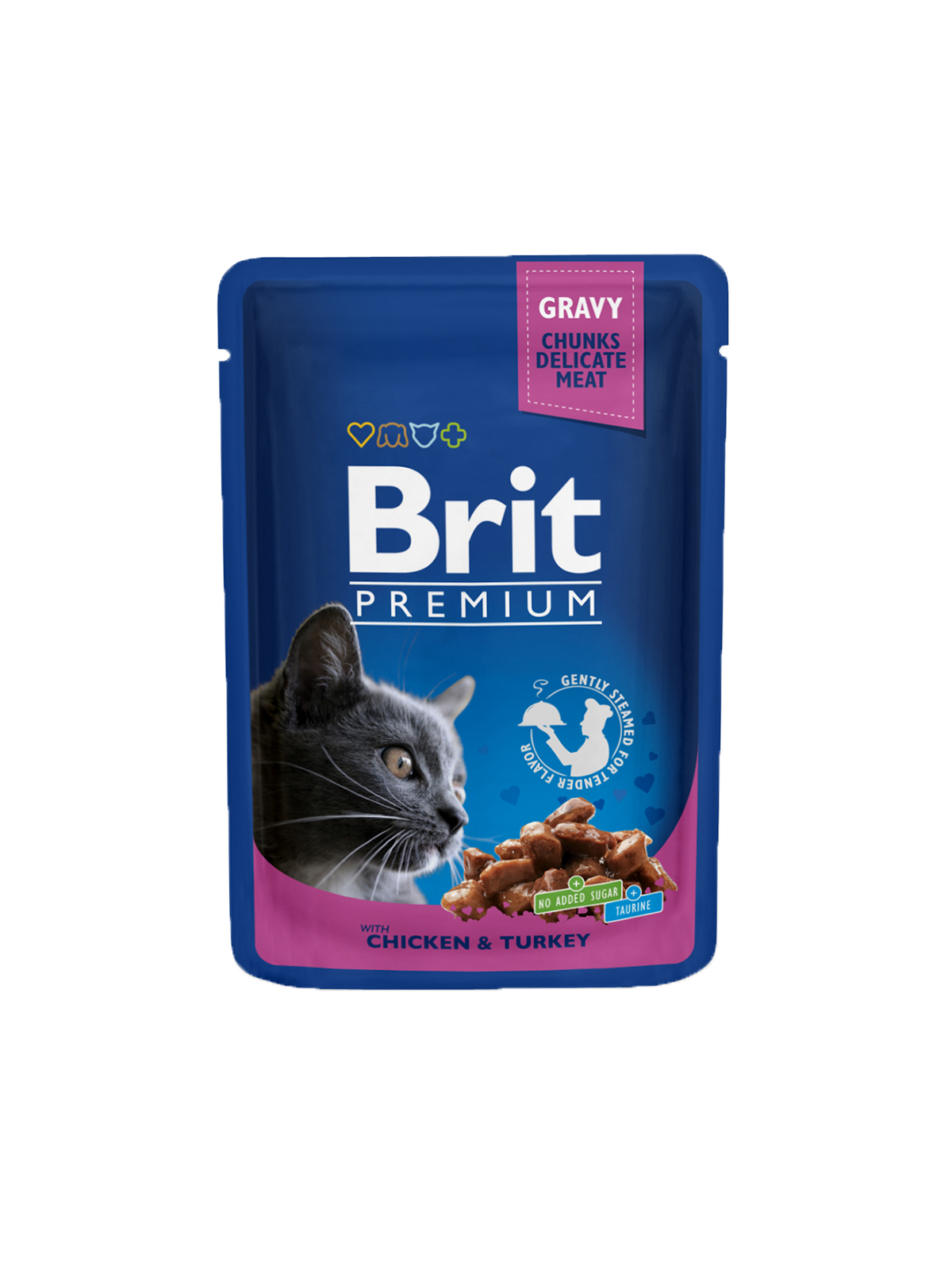 Brit Premium Cat Pouch with Chicken and Turkey 100g