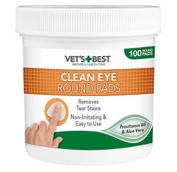 Vets Best Clean Eye Round Pads 100'S