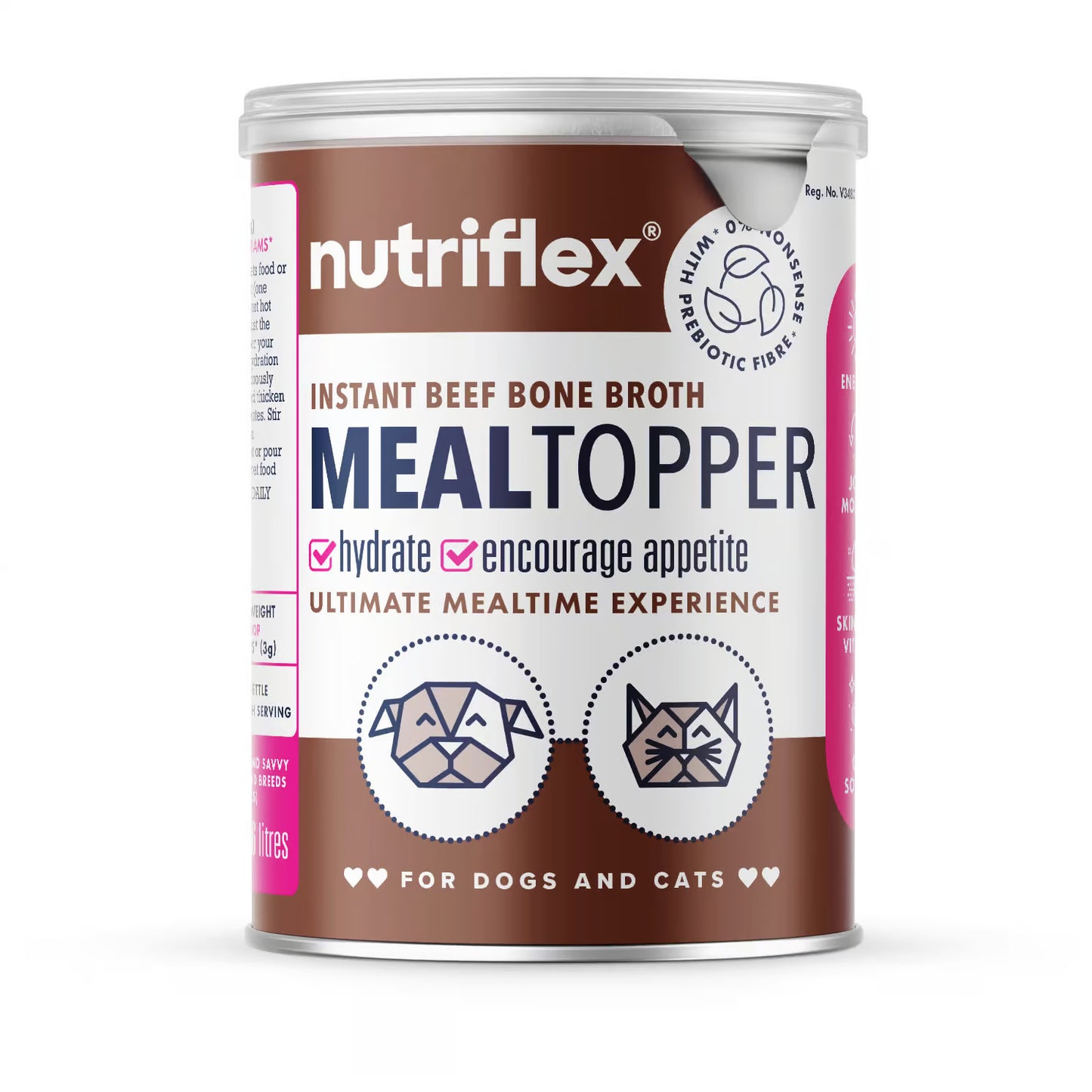 NutriFlex Gravy Meal Topper 180g TUB - Bone Broth for Dogs